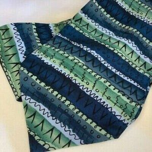 J. Garcia Mens Tie Blue Green 100% Silk Striped Collection Fourteen Necktie